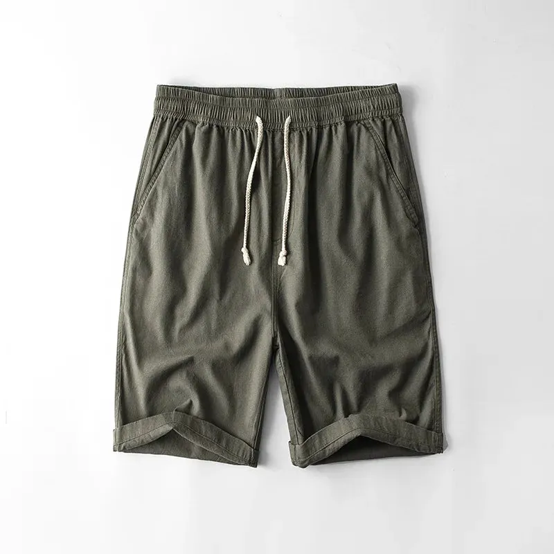 Angelo - Loose Cotton-Linen Shorts