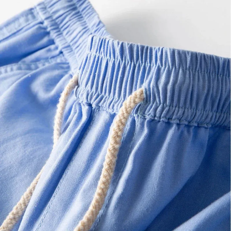 Angelo - Loose Cotton-Linen Shorts