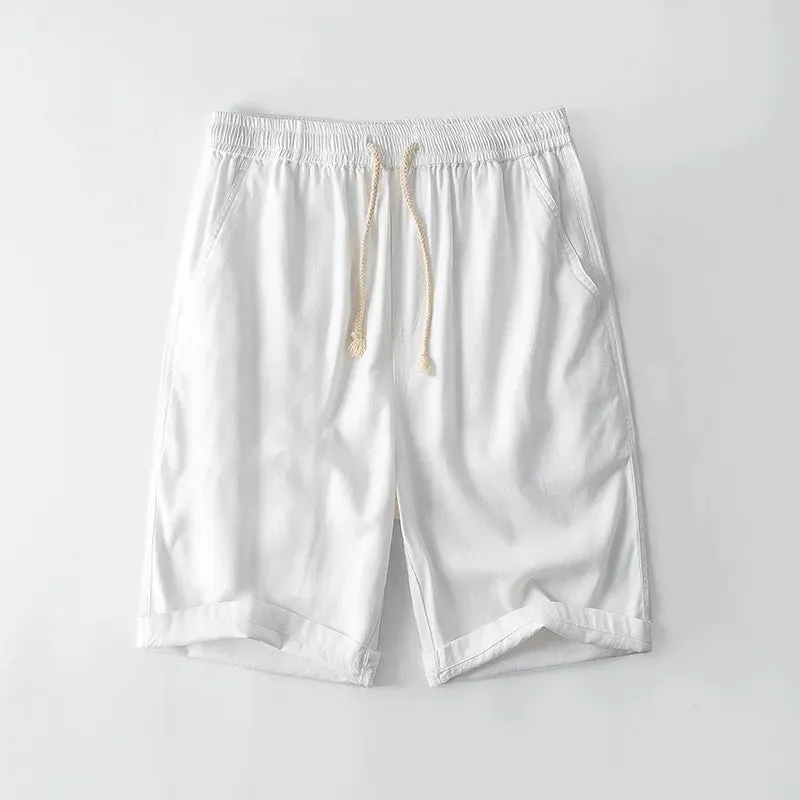 Angelo - Loose Cotton-Linen Shorts