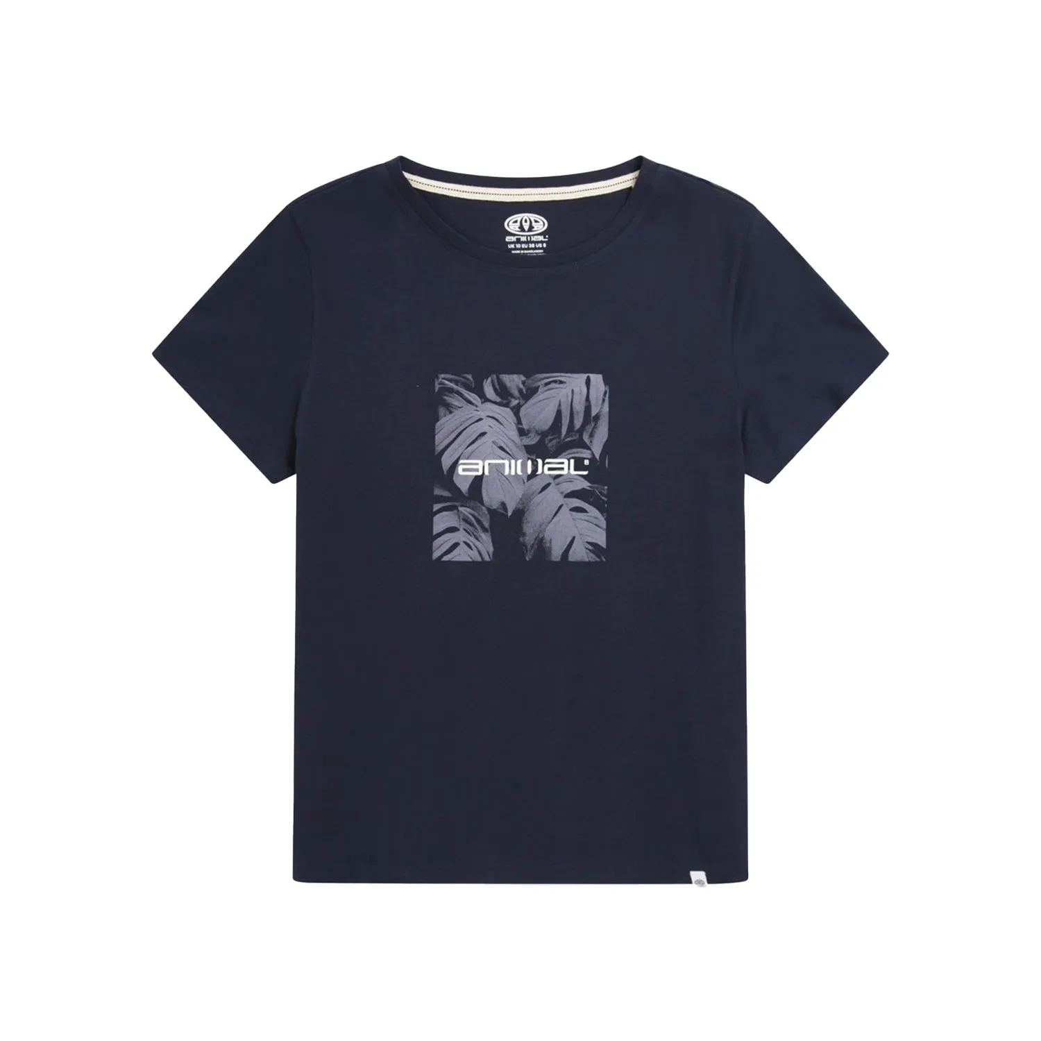 Animal Womens/Ladies Carina Leaf Print Organic Logo T-Shirt