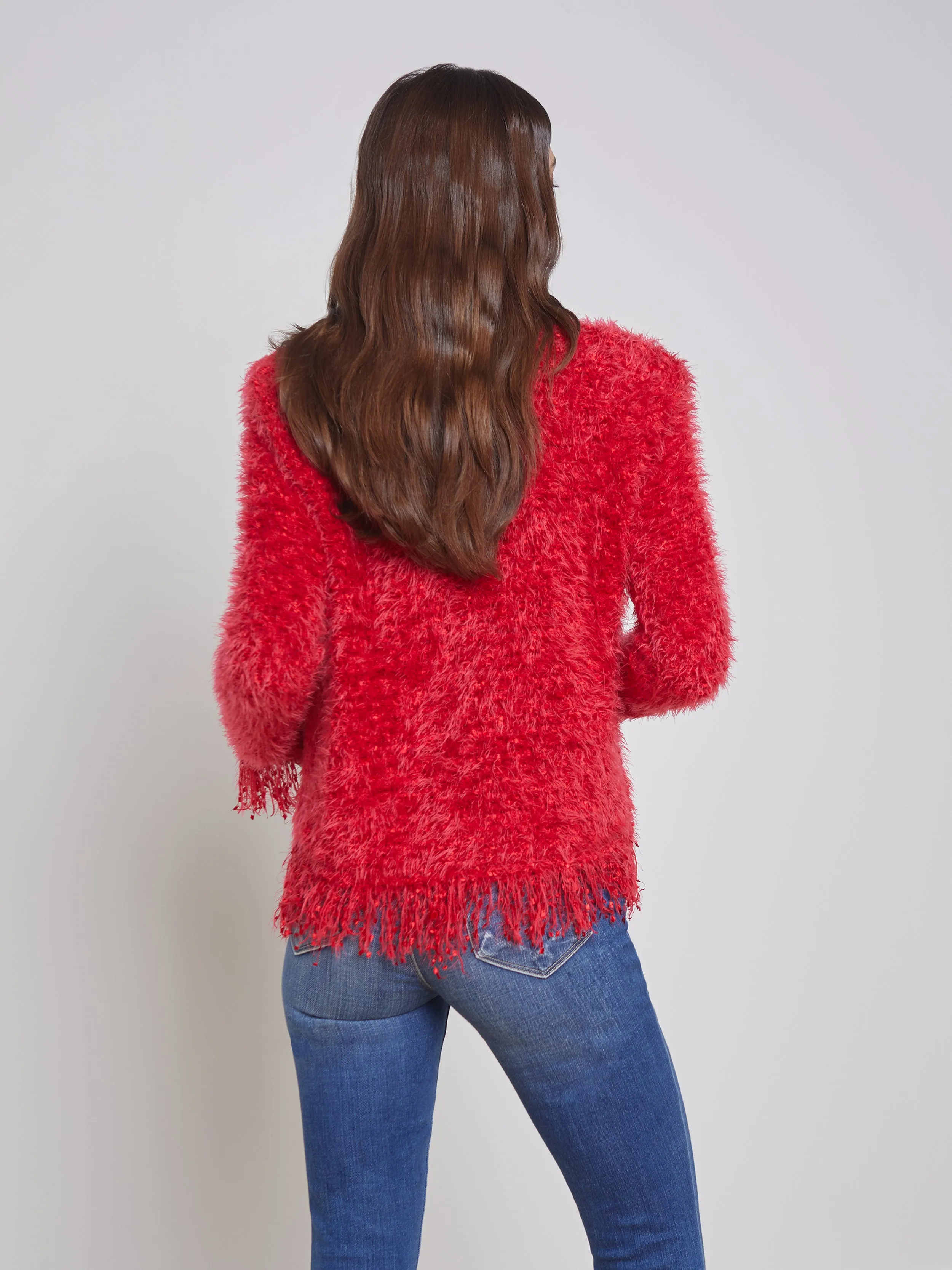 Azure Fringe Cardigan Blazer