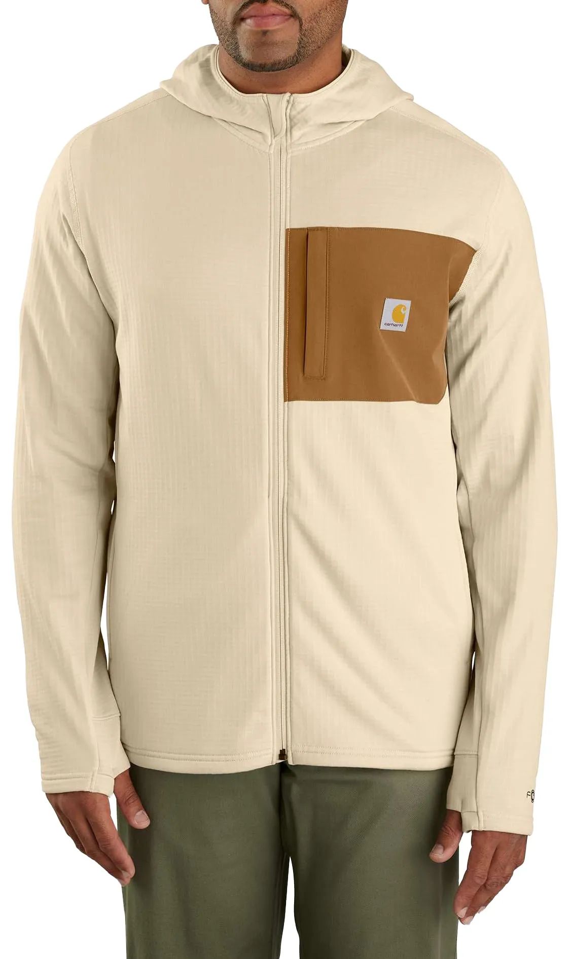 Carhartt 106625 Men's Force Relaxed Fit Full-Zip Long-Sleeve Hooded T-Shirt