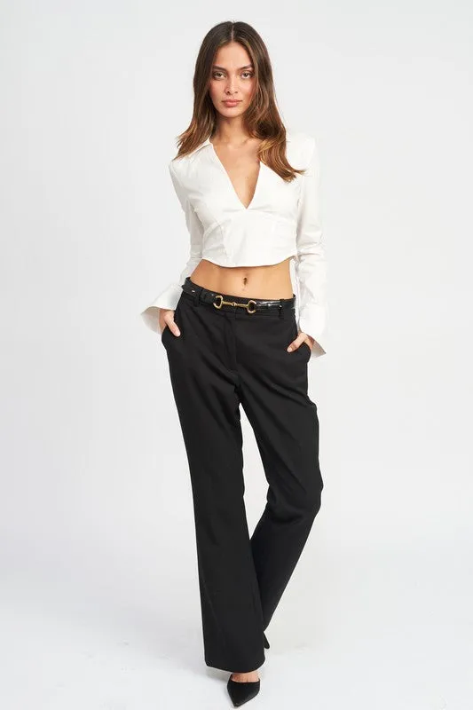 Deep V Long Sleeve