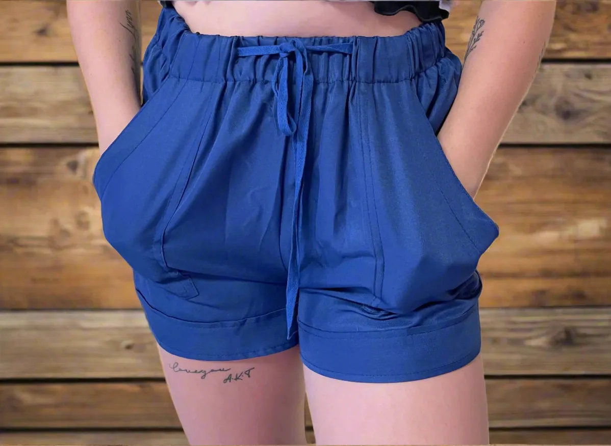 Elastic Drawstring Shorts