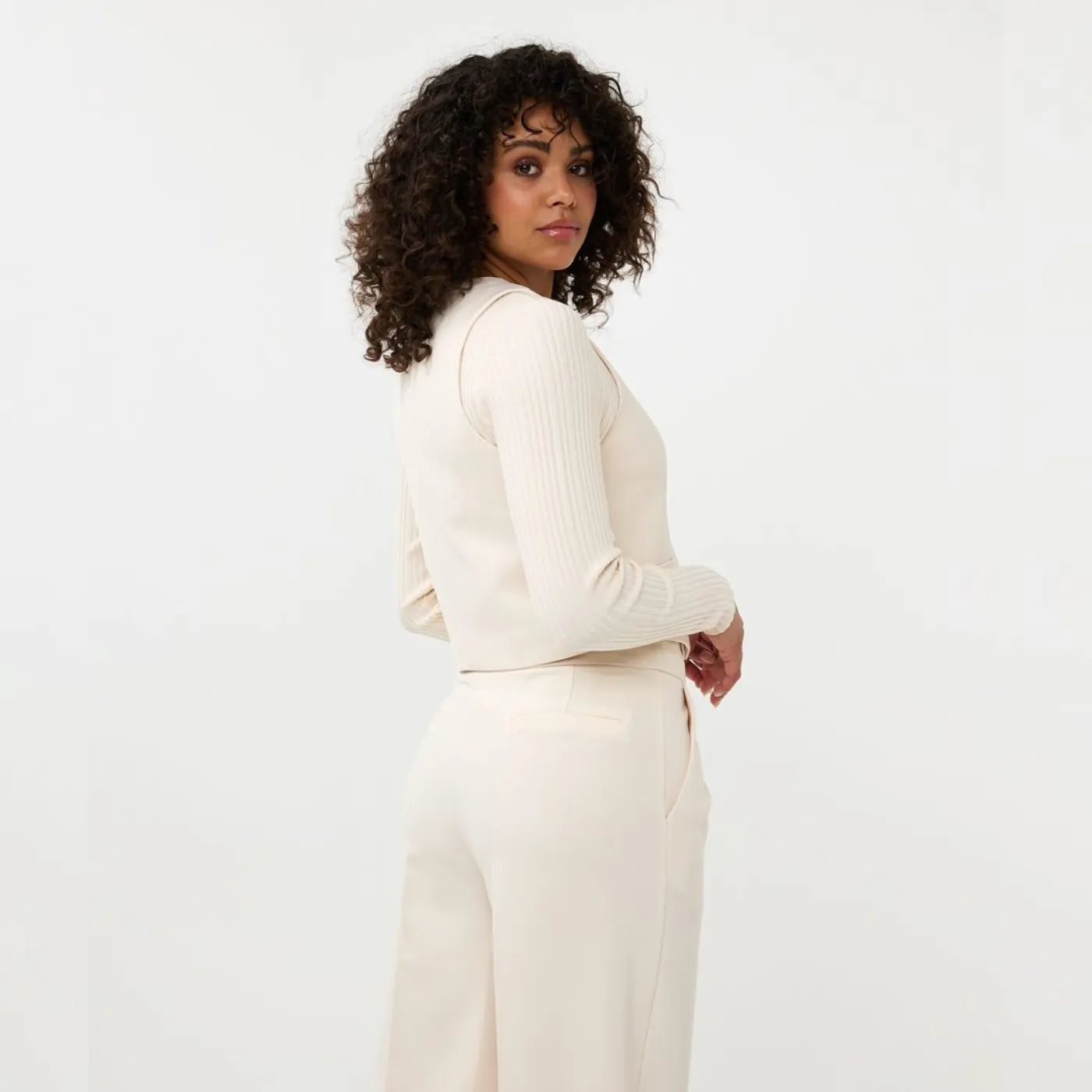 Esqualo Short City Waistcoat | Beige