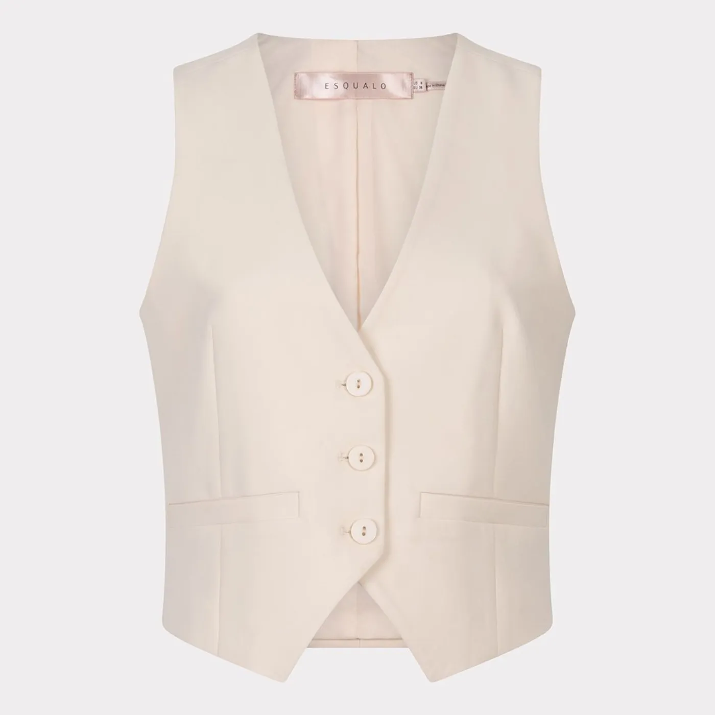 Esqualo Short City Waistcoat | Beige