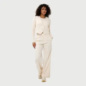 Esqualo Short City Waistcoat | Beige
