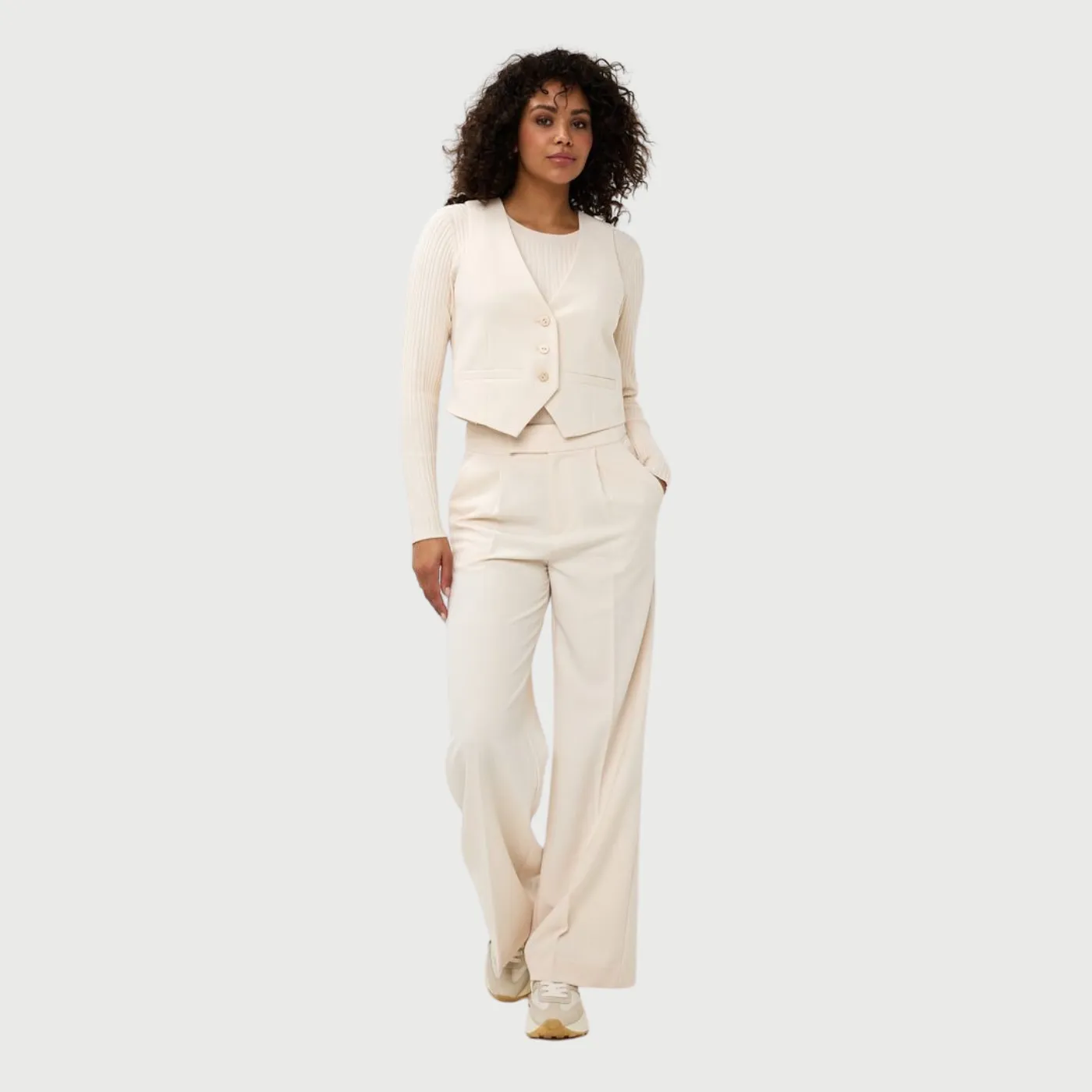 Esqualo Short City Waistcoat | Beige