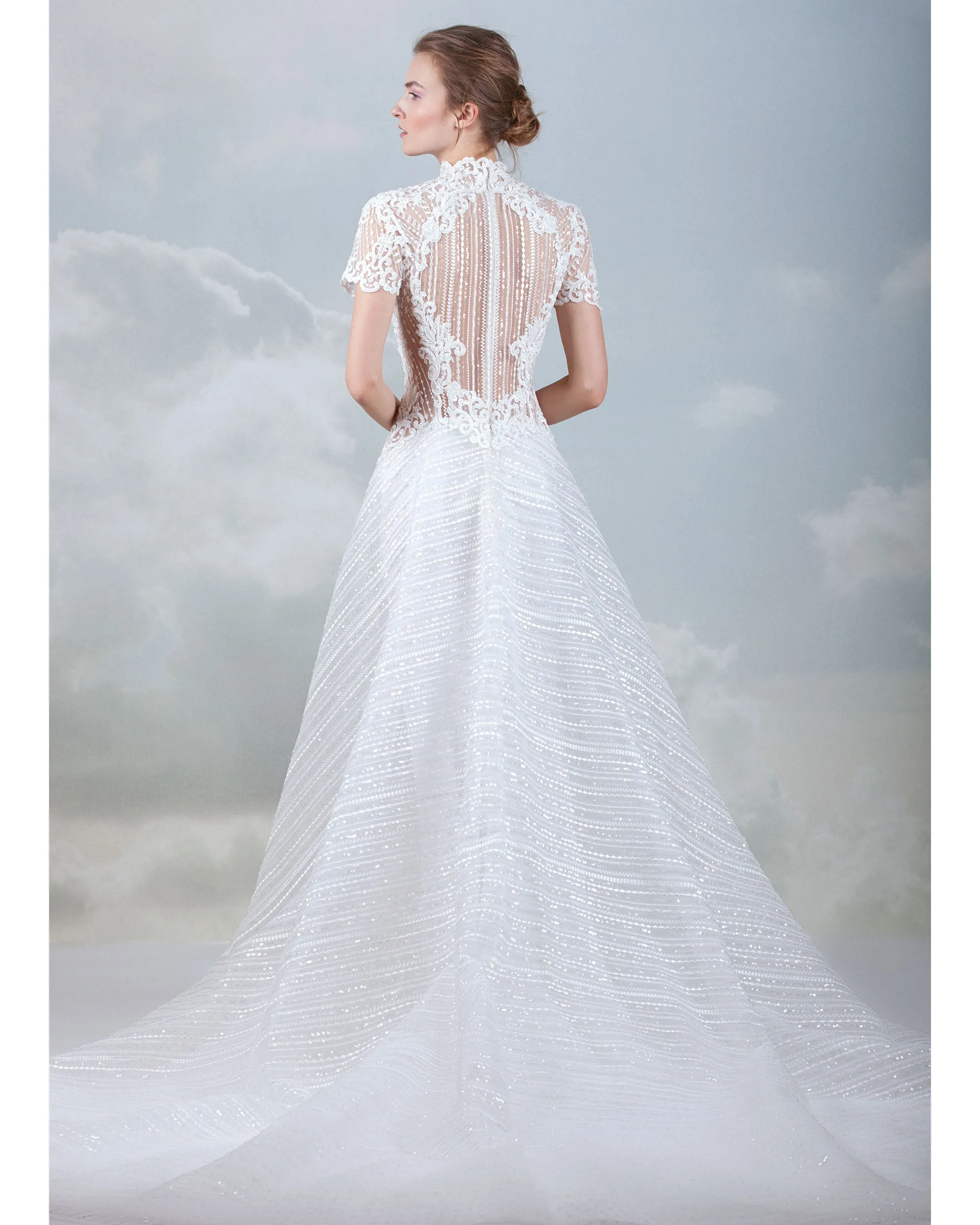 High-neck Gown