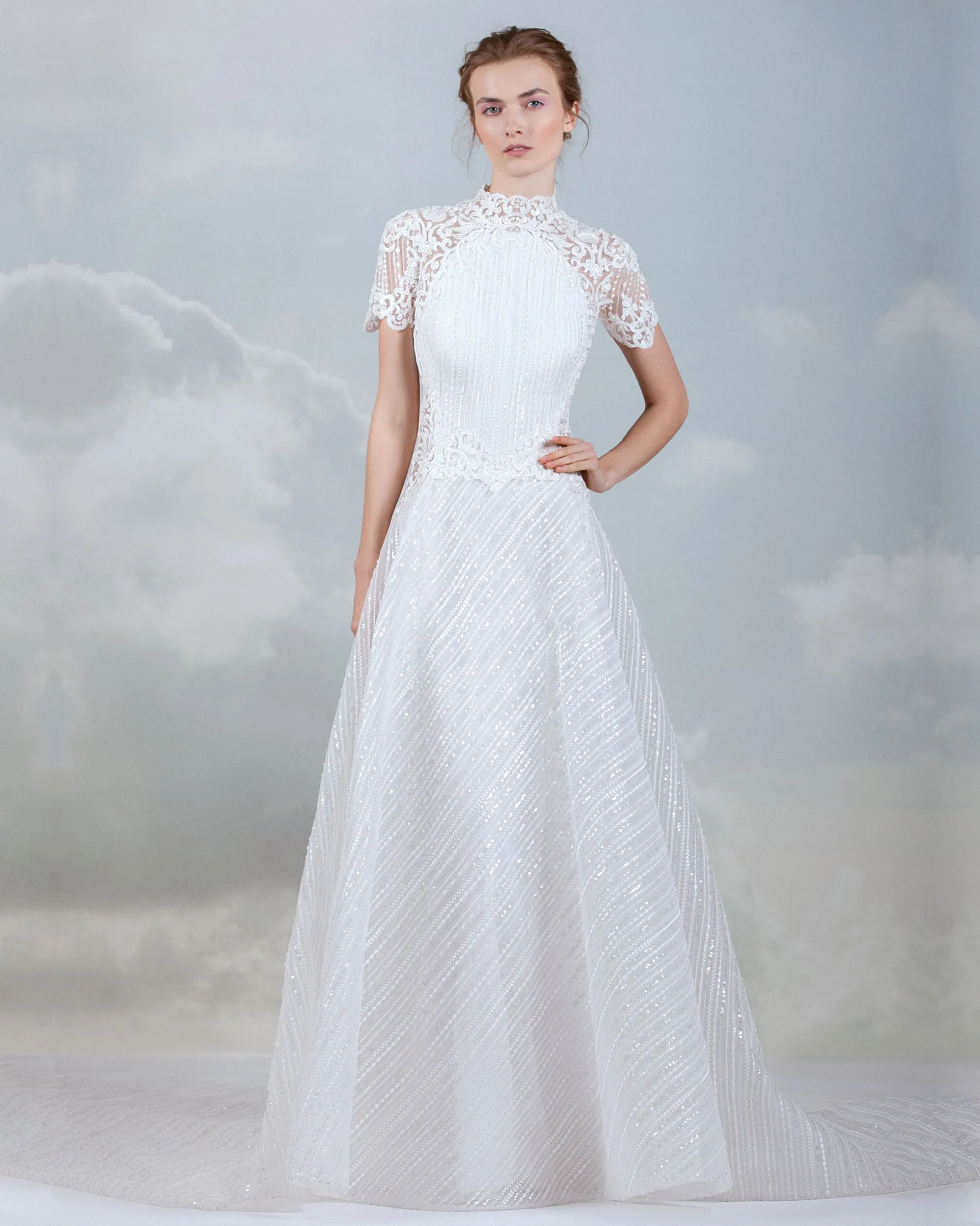 High-neck Gown