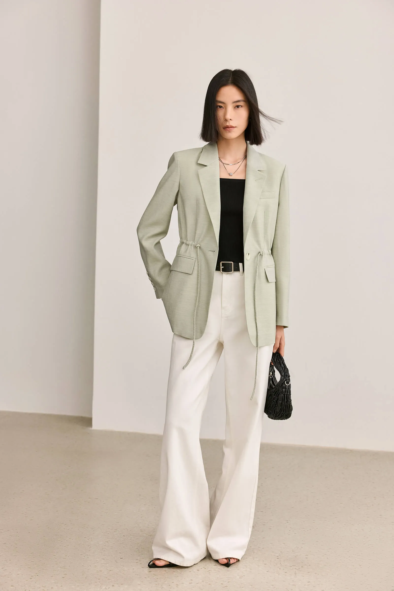 LILY Drawstring Design Blazer