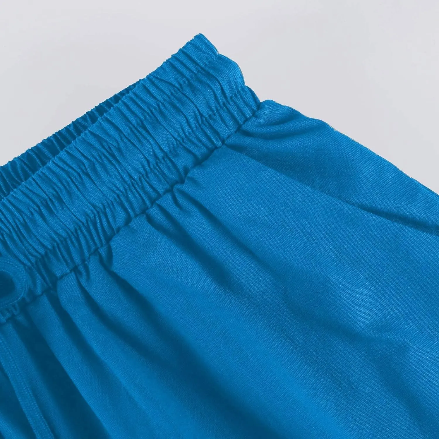 Linen Shorts for Women Lightweight Shorts High Waisted Casual Summer Drawstring Beach Vacation Outfit