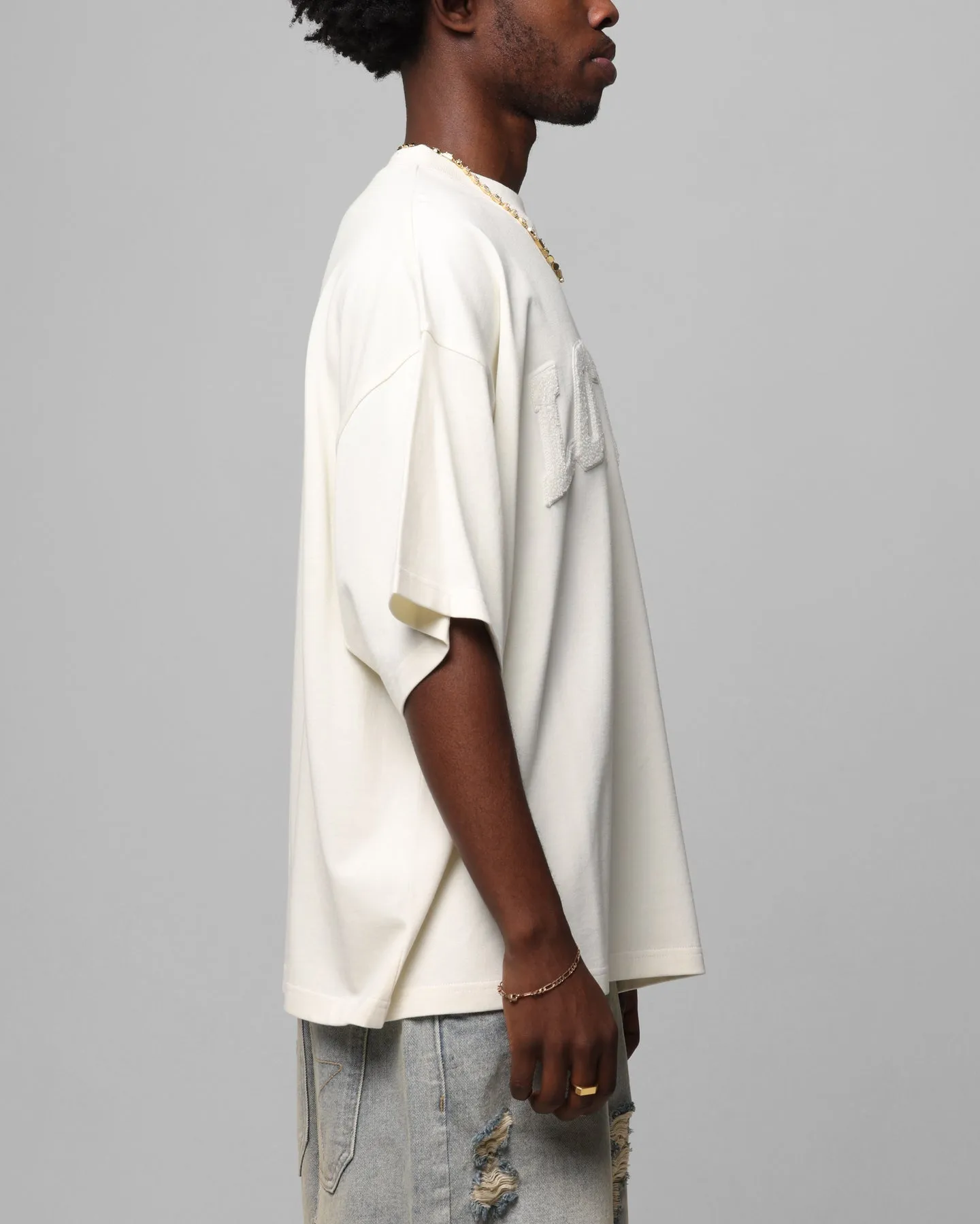 Loiter Arch Premium Boxy T-Shirt Off White