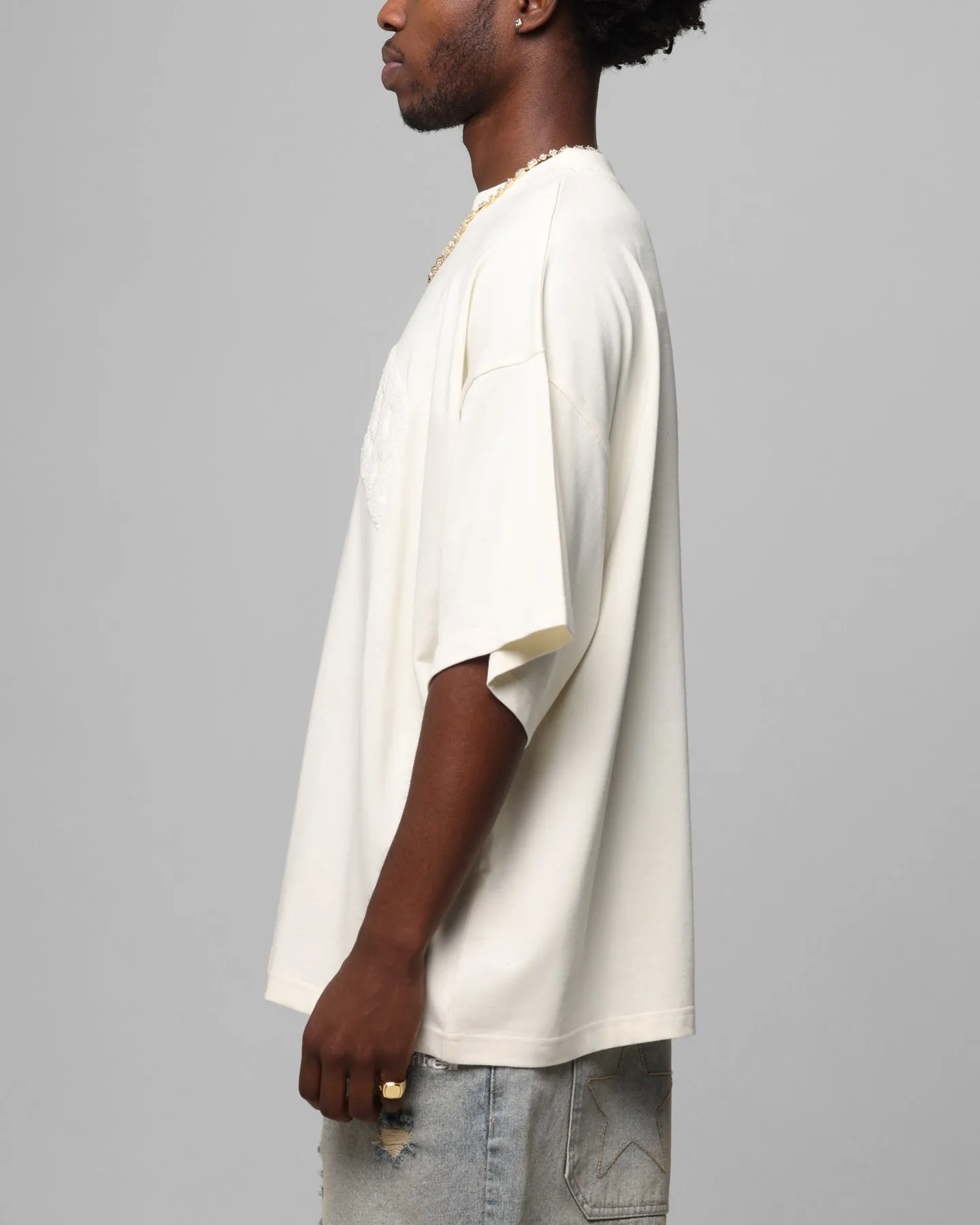 Loiter Arch Premium Boxy T-Shirt Off White
