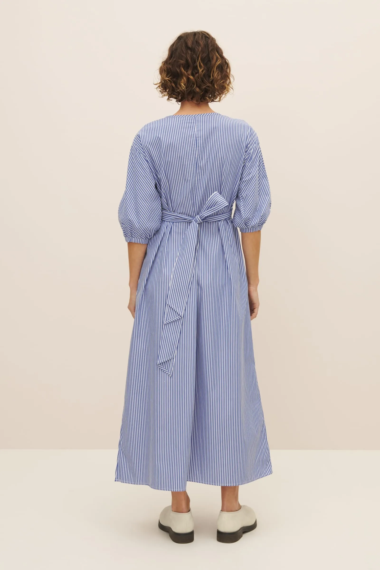 Marta Dress - Blue Stripe