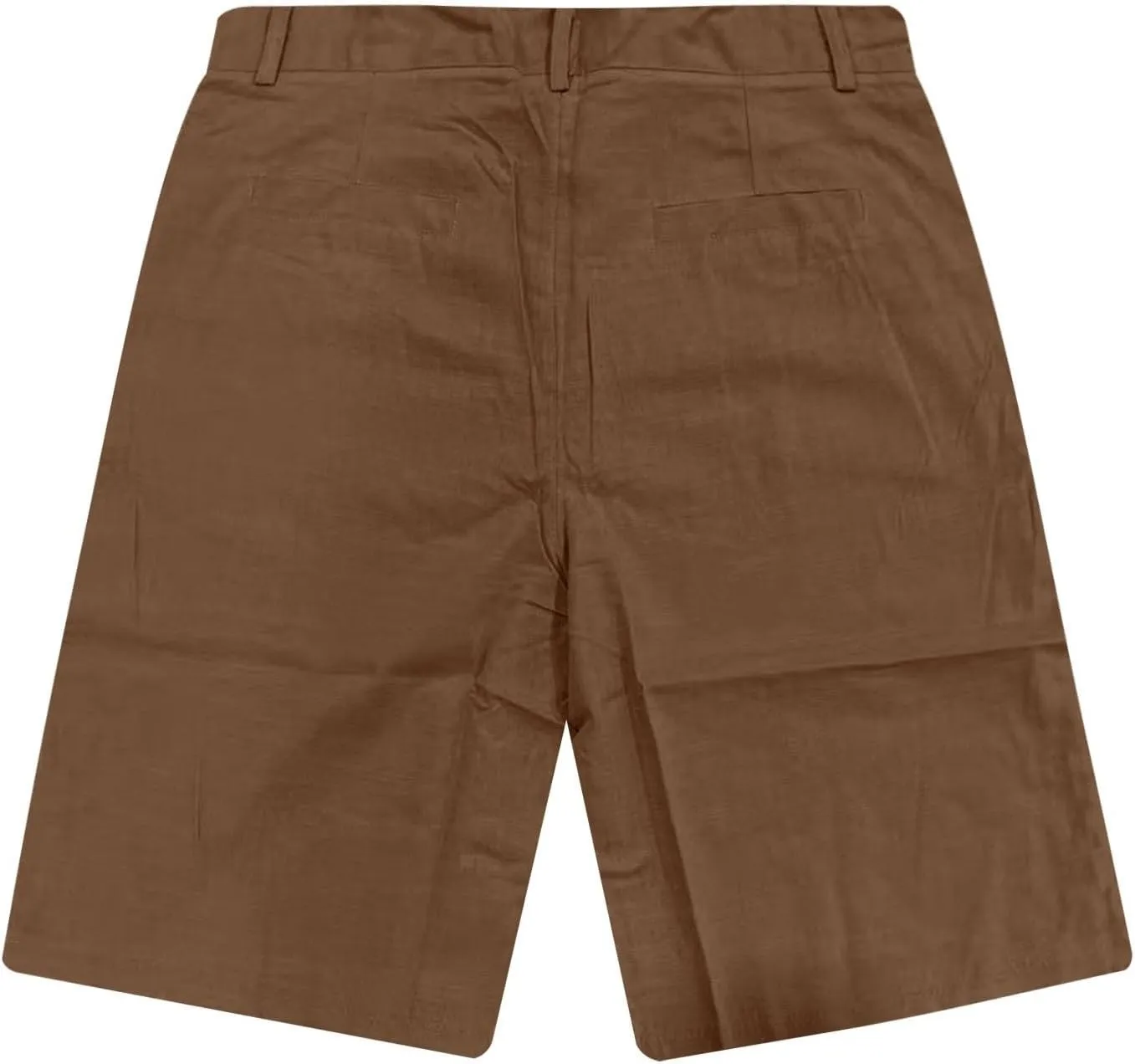 Mens Linen Cotton Shorts Casual Elastic Waist Drawstring Lightweight Summer Beach Shorts with Pockets
