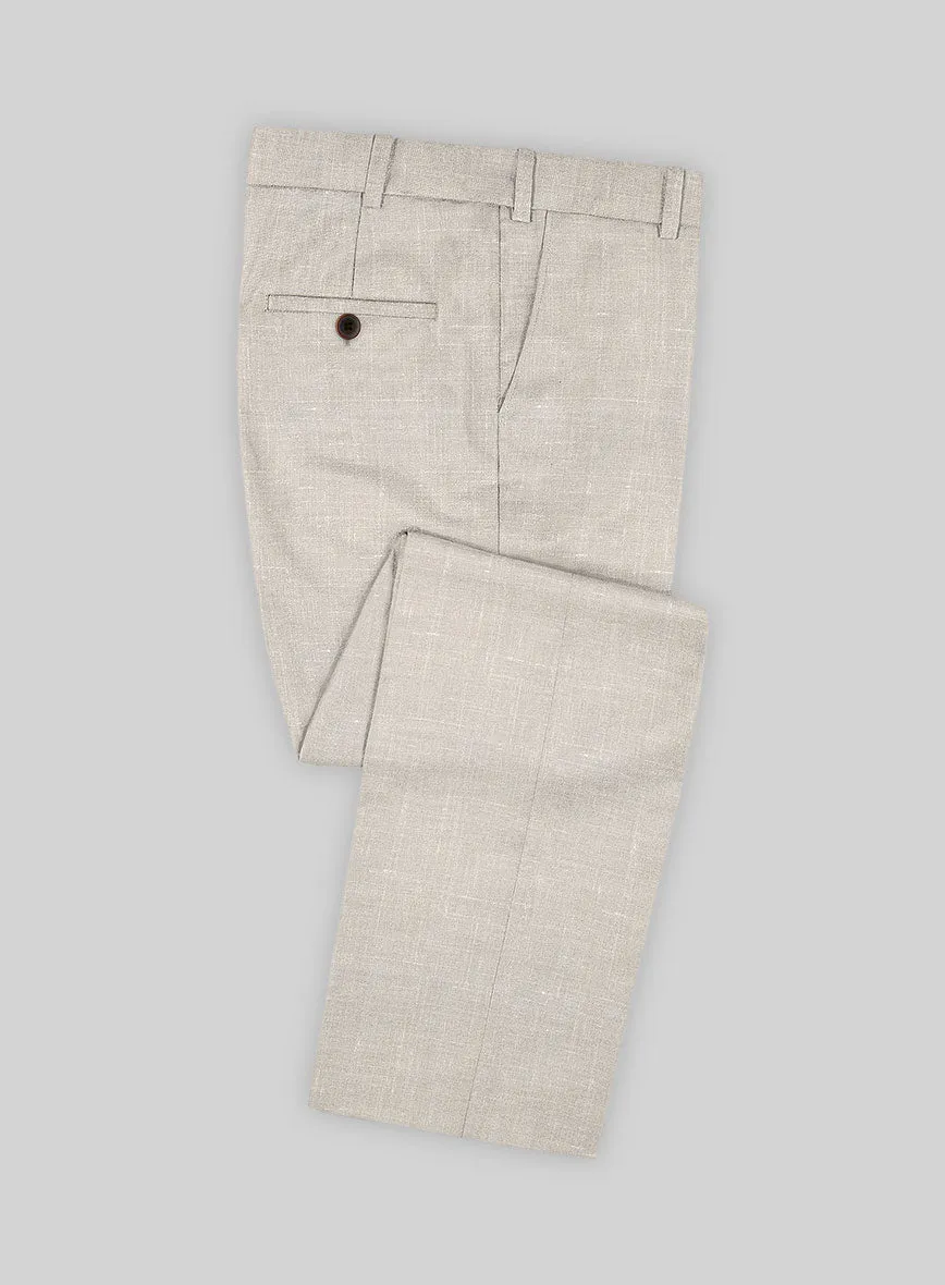Napolean Ricci Muted Beige Wool Pants
