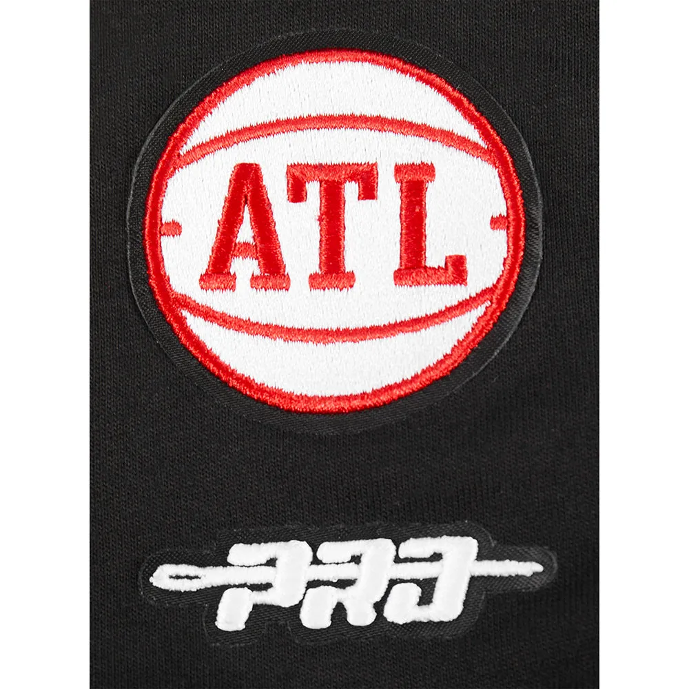 NBA ATLANTA HAWKS CLASSIC LITTLE GIRLS SHORT SLEEVE BOXY TEE (BLACK)