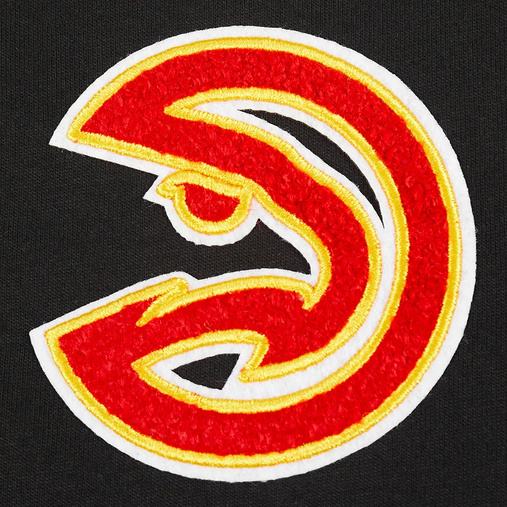 NBA ATLANTA HAWKS CLASSIC LITTLE GIRLS SHORT SLEEVE BOXY TEE (BLACK)