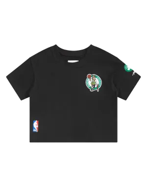 NBA BOSTON CELTICS CLASSIC TODDLER GIRLS SHORT SLEEVE BOXY TEE (BLACK)