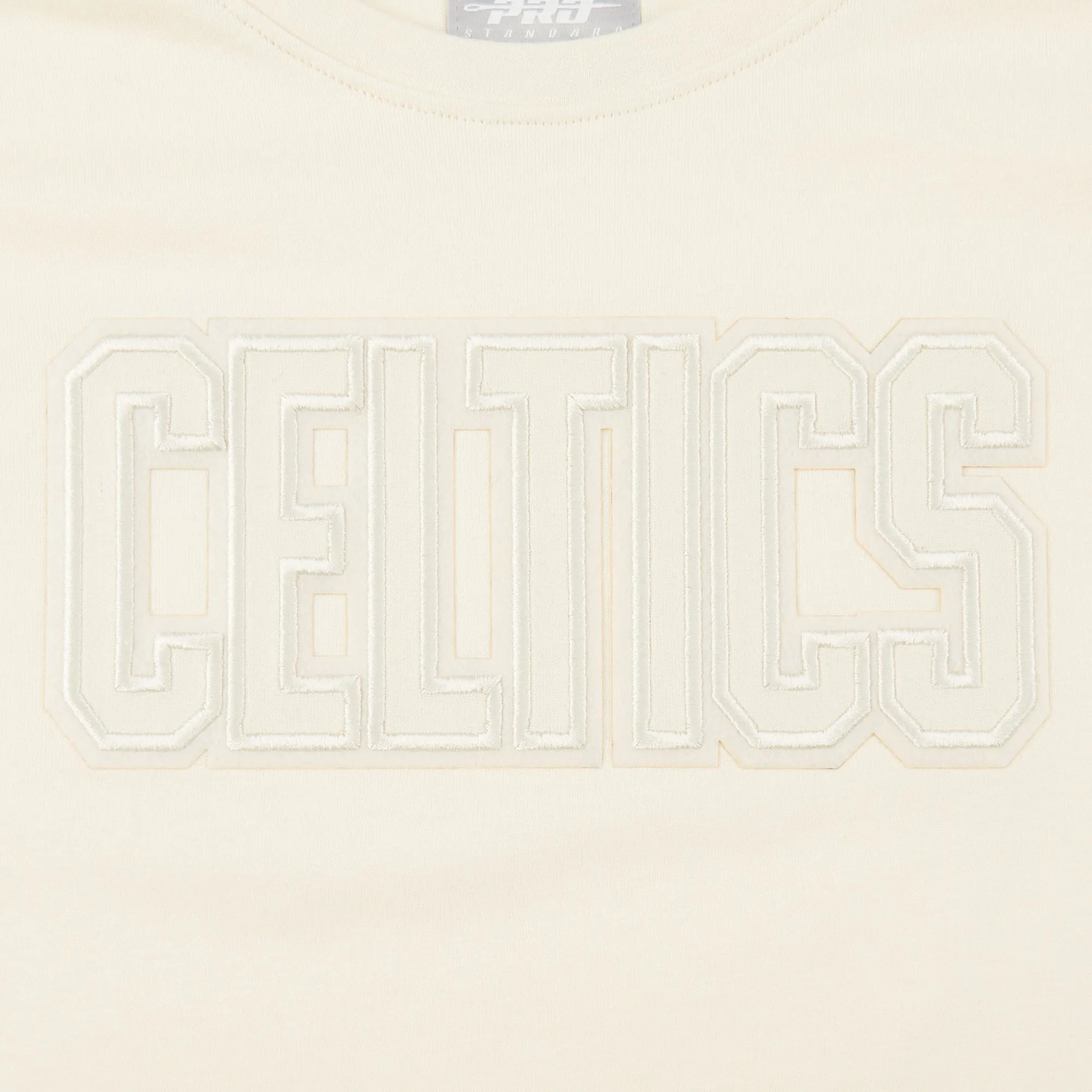 NBA BOSTON CELTICS NEUTRAL BIG GIRLS SHORT SLEEVE BOXY TEE (EGGSHELL)