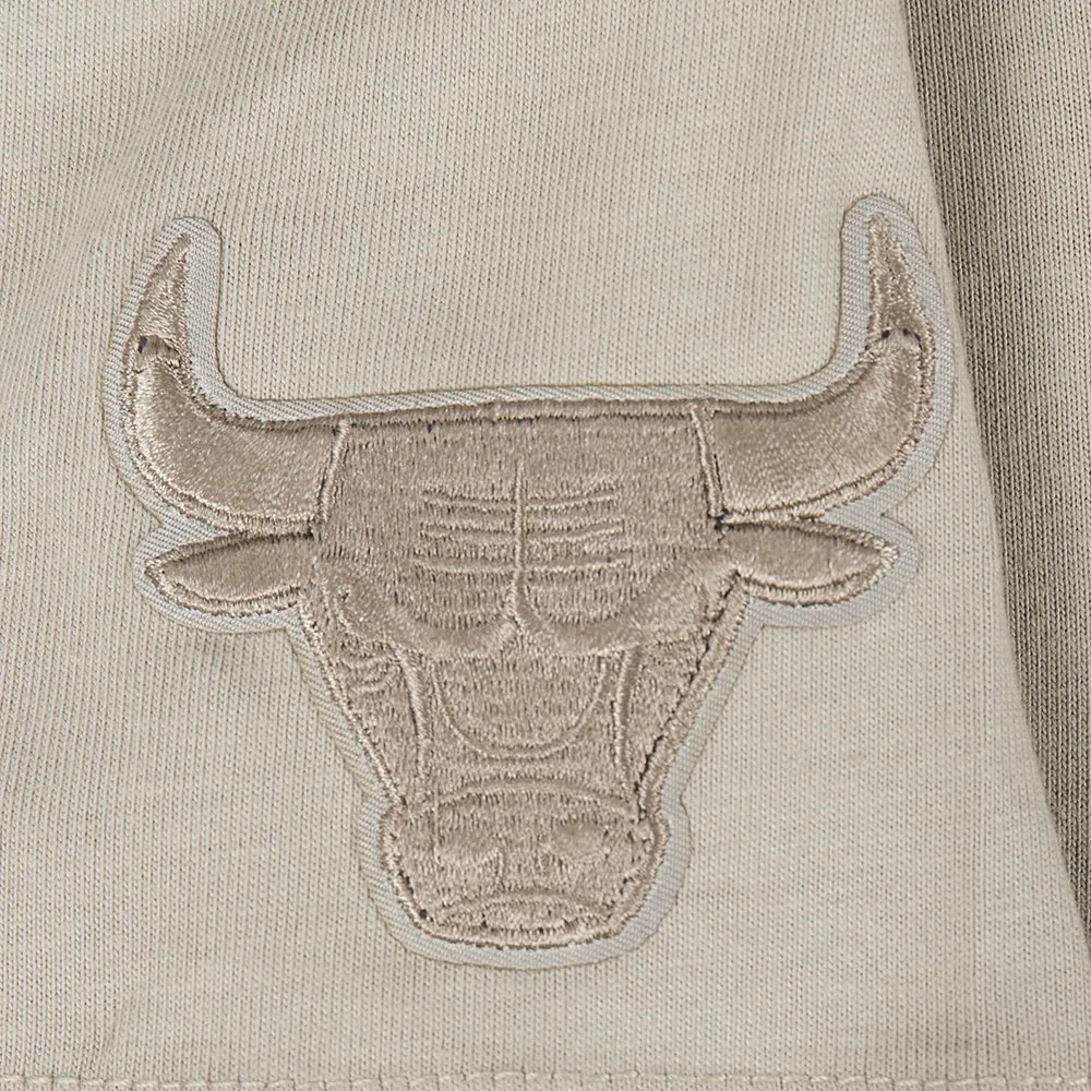 NBA CHICAGO BULLS NEUTRAL TODDLER GIRLS SHORT SLEEVE BOXY TEE (TAUPE)