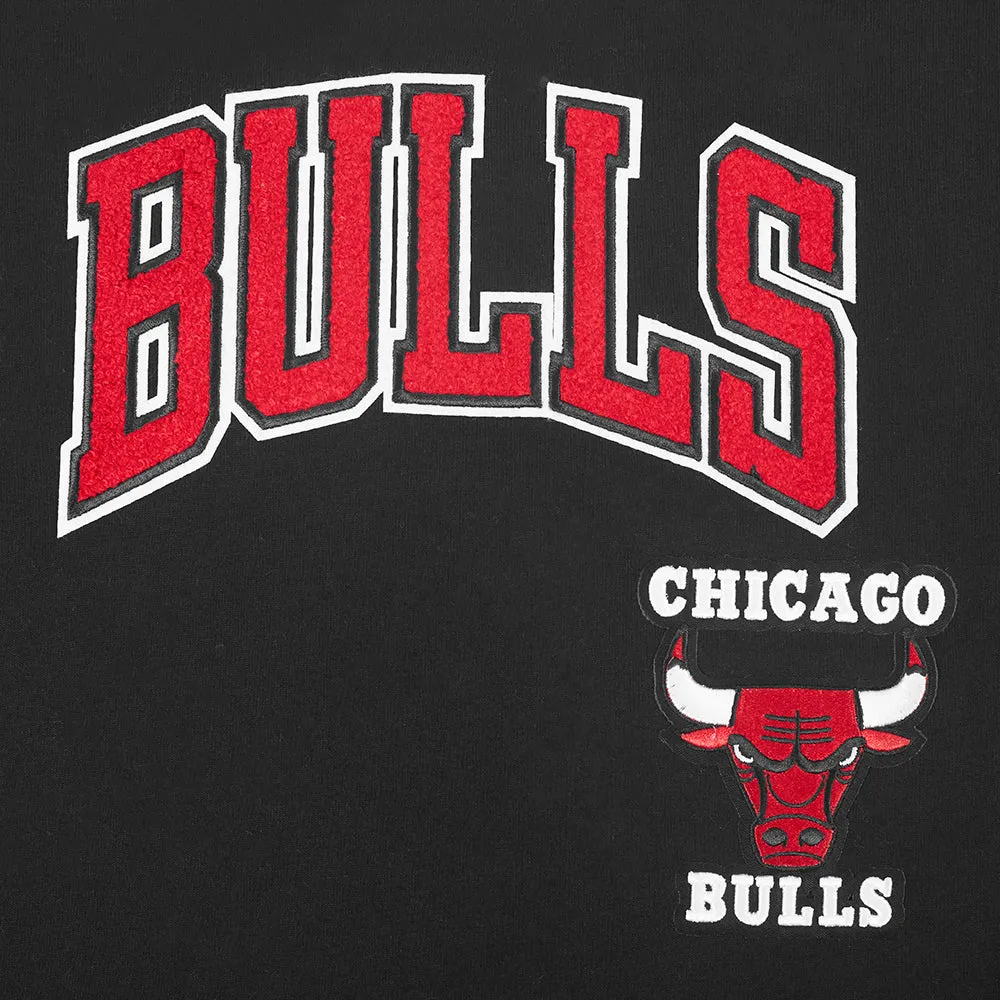 NBA CHICAGO BULLS RETRO CLASSIC BIG GIRLS SHORT SLEEVE BOXY TEE (BLACK)