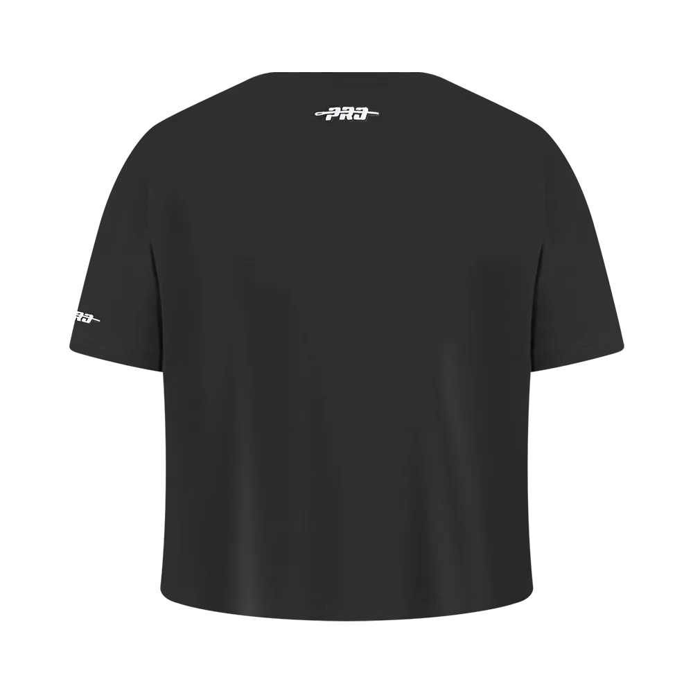 NBA CHICAGO BULLS RETRO CLASSIC BIG GIRLS SHORT SLEEVE BOXY TEE (BLACK)