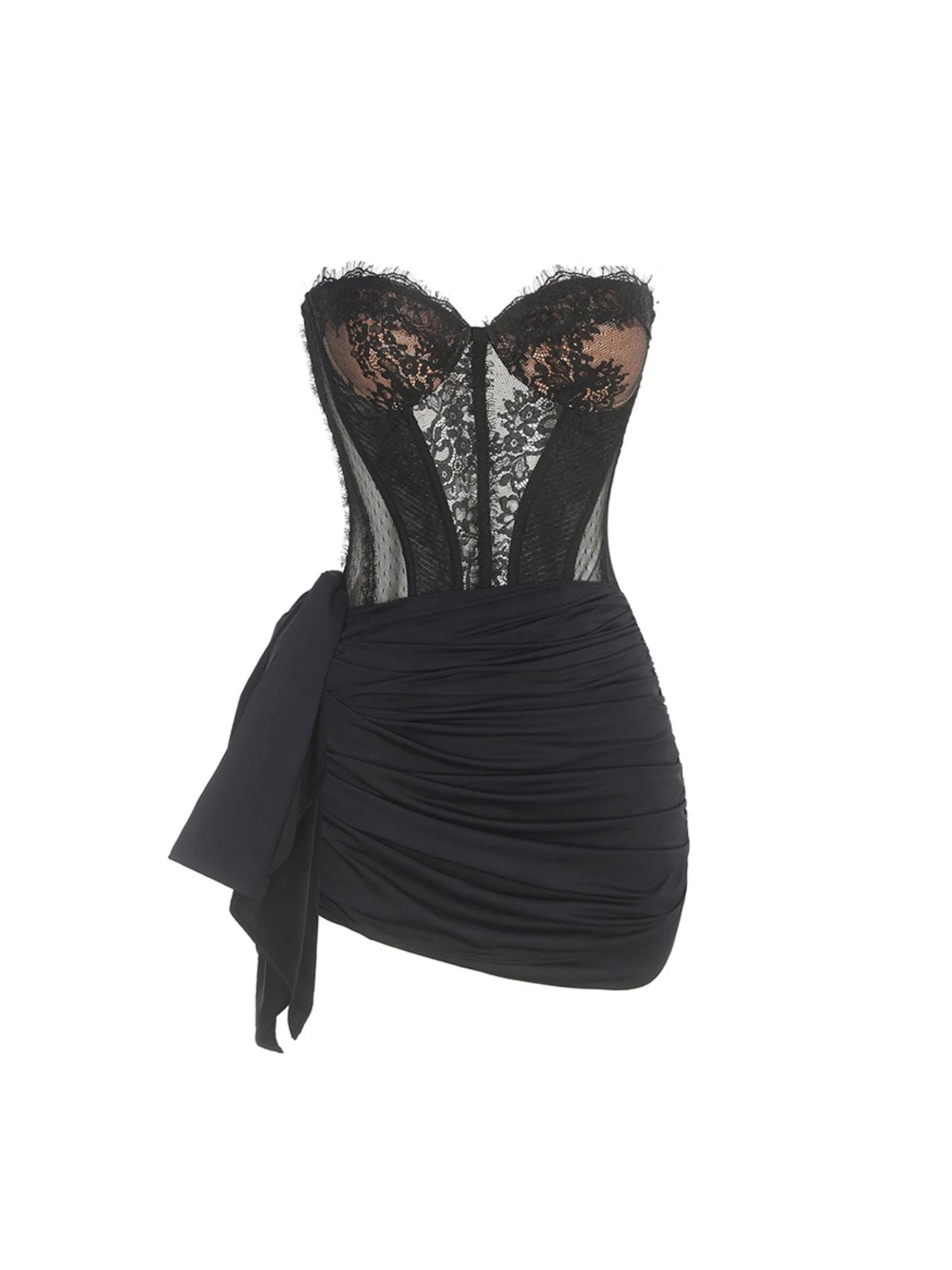 Norma Corset Ruched Mini Dress