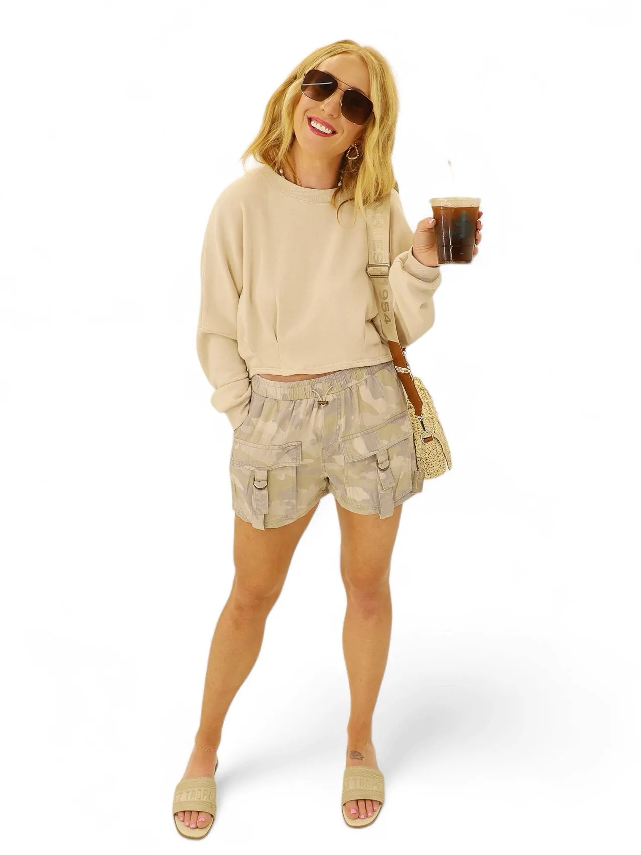 Olive's Camo Cargo Short