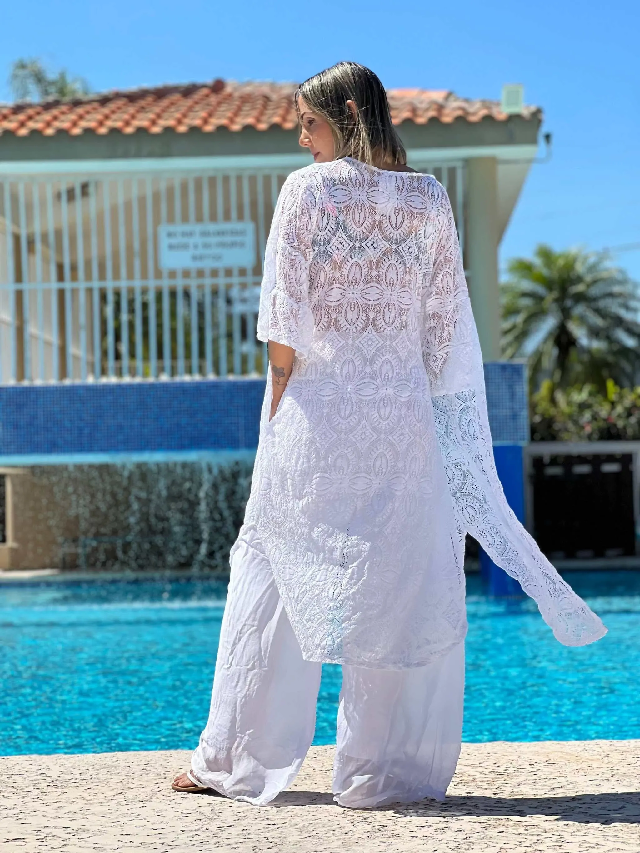 Open front tunic