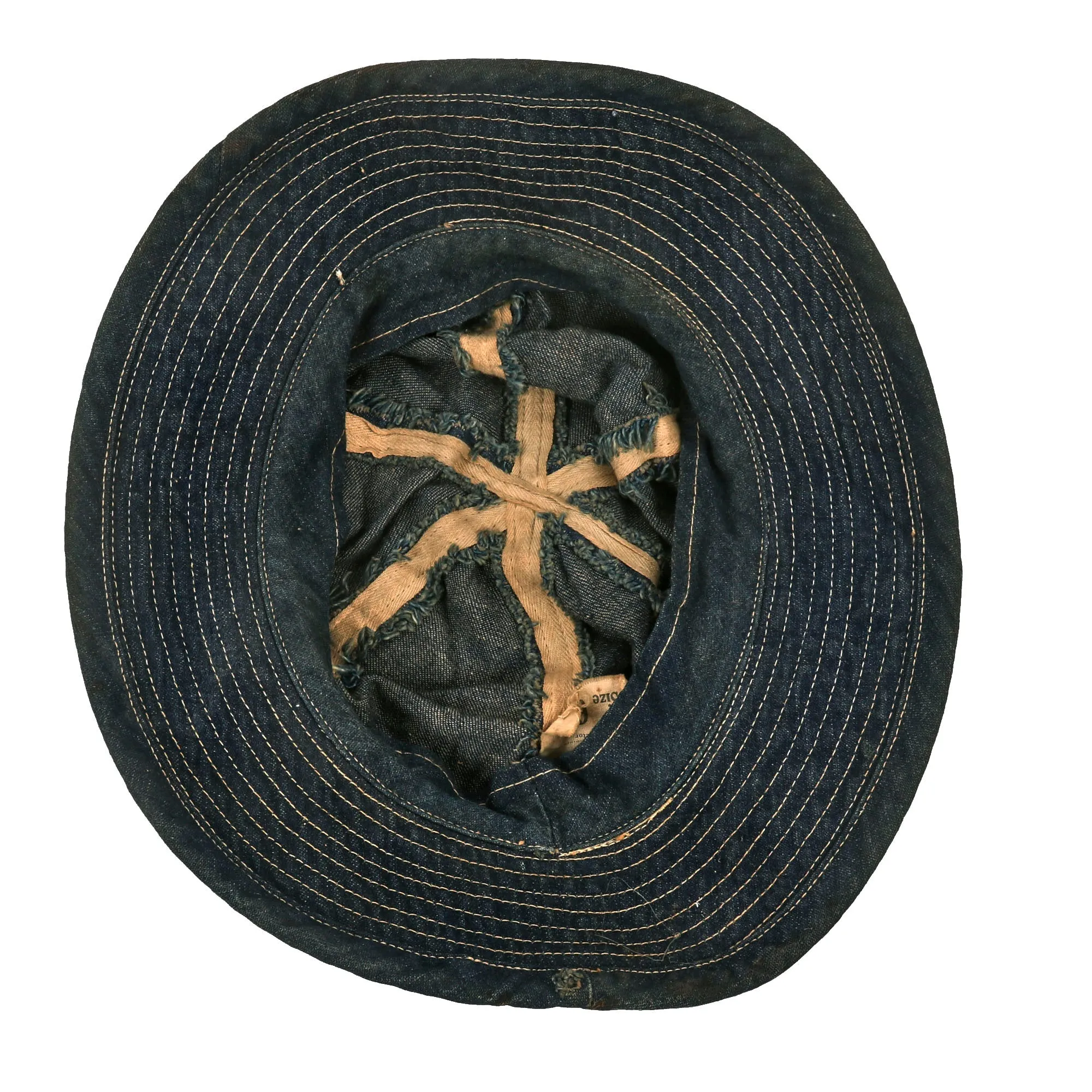 Original U.S. Pre War to Early WWII US Army Denim Fatique Uniform Set WIth Daisy Mae Cap - Shirt, Trousers and Cap