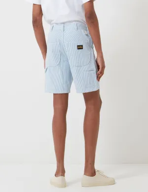 Stan Ray Painter Shorts (Stripe) - Bleached Hickory
