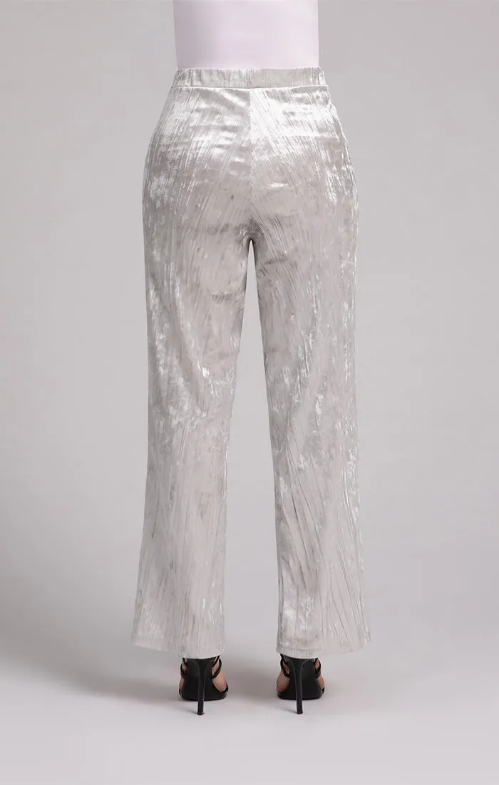 Straight Leg Pant, Crinkle Velvet