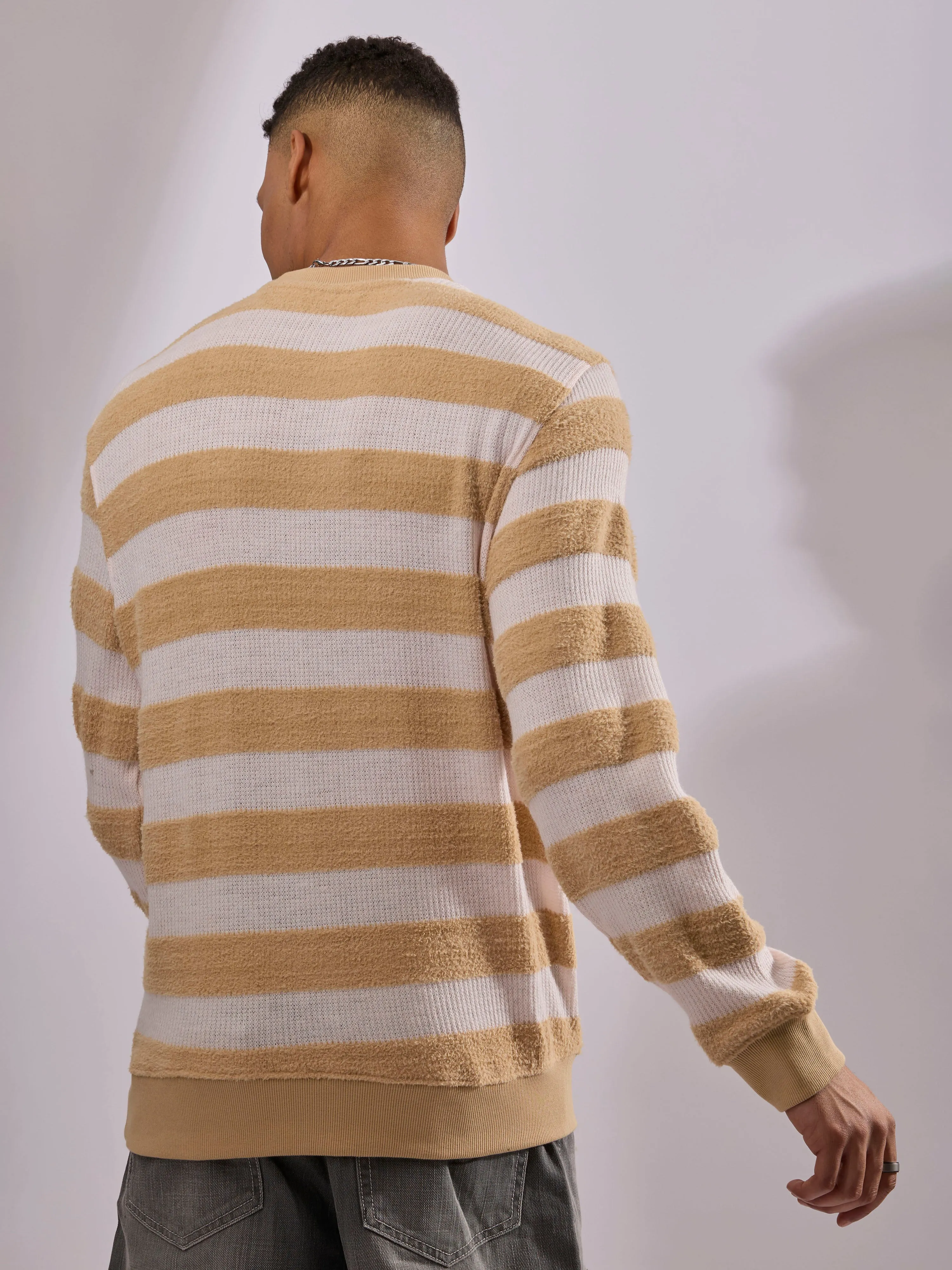 Swyft - Striped Crew neck Sweater - Yellow