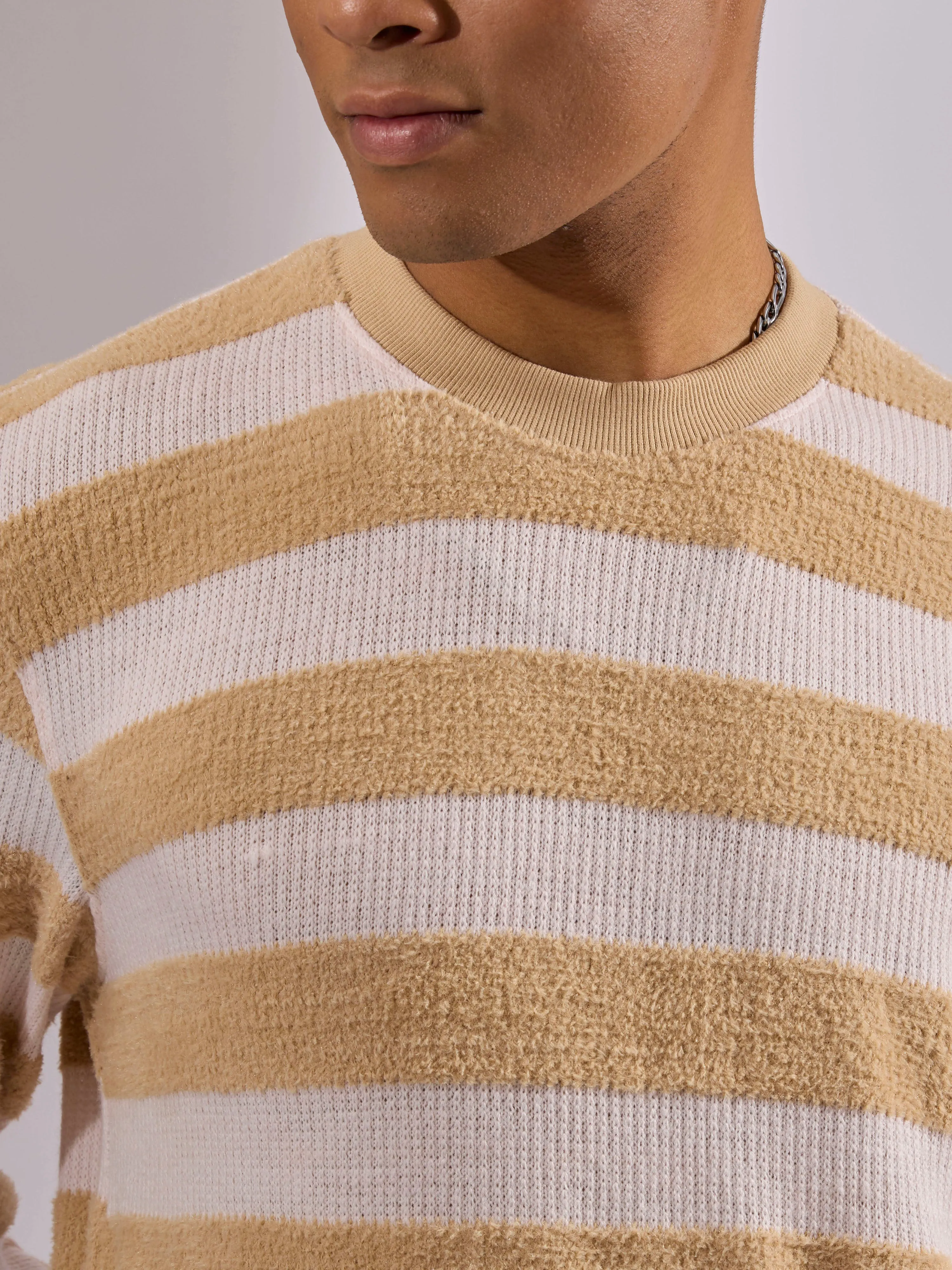Swyft - Striped Crew neck Sweater - Yellow