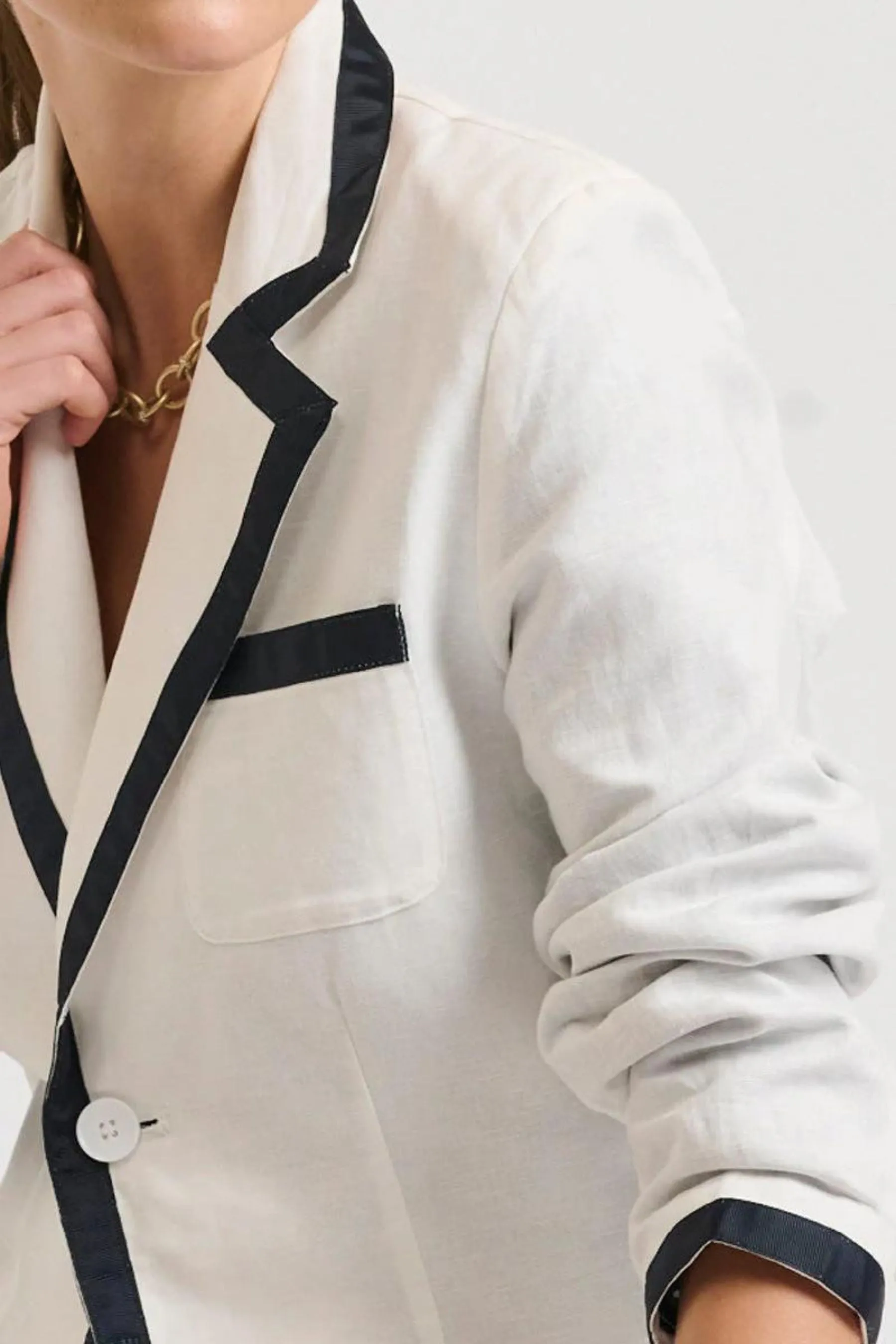 The Ralph Blazer | Club White/French Navy