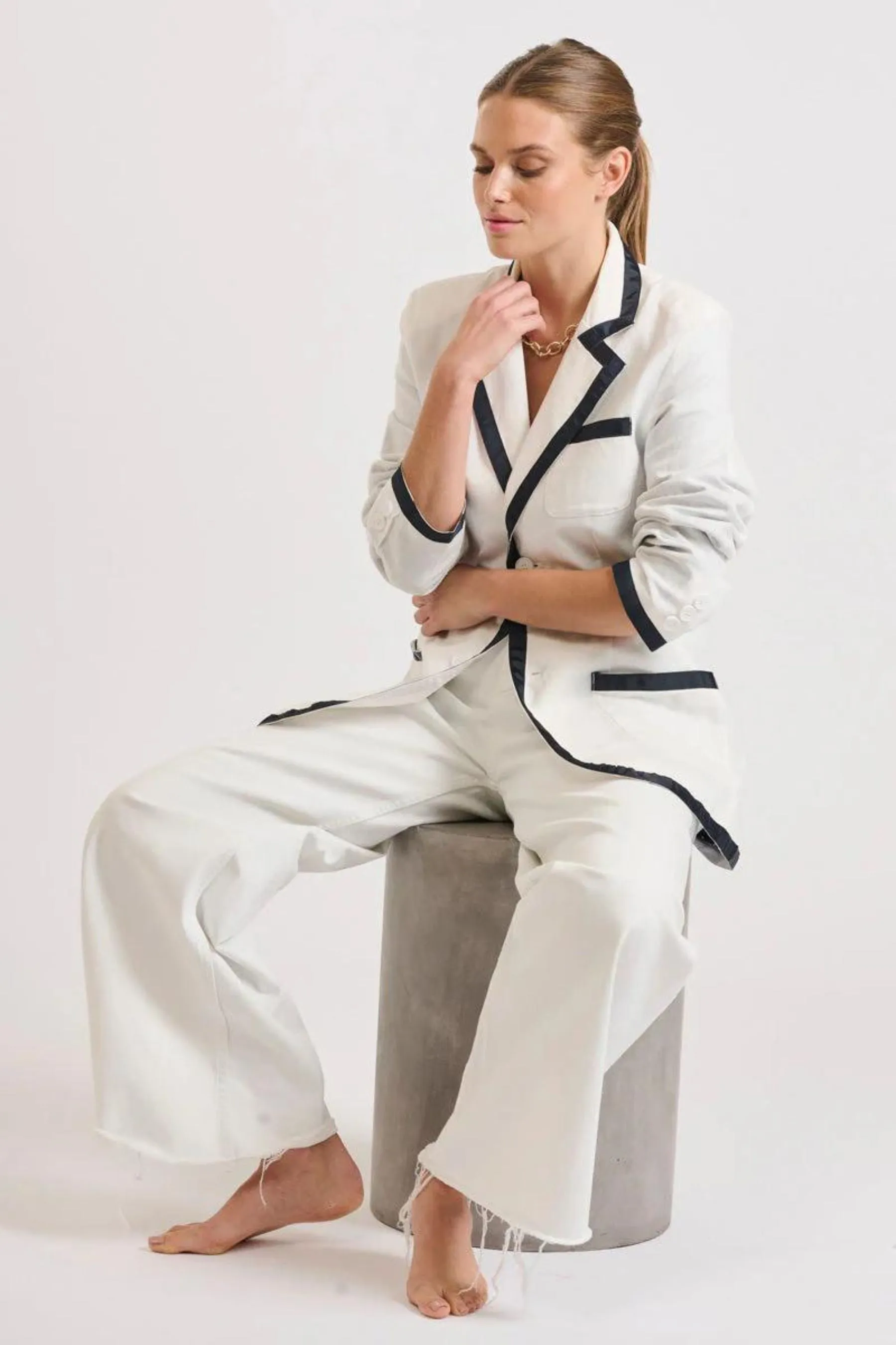 The Ralph Blazer | Club White/French Navy