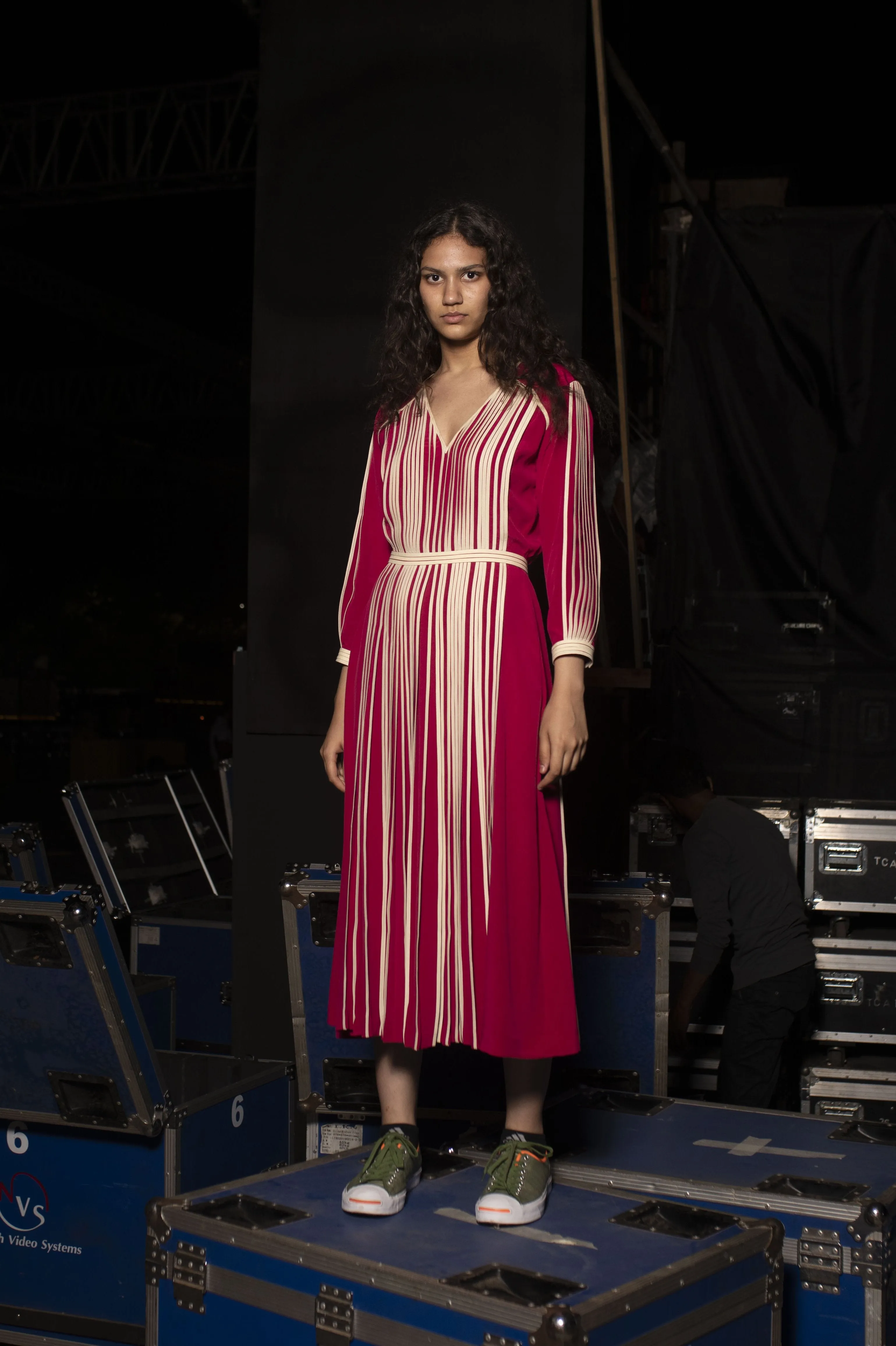 V Neck Multi Binding Dress