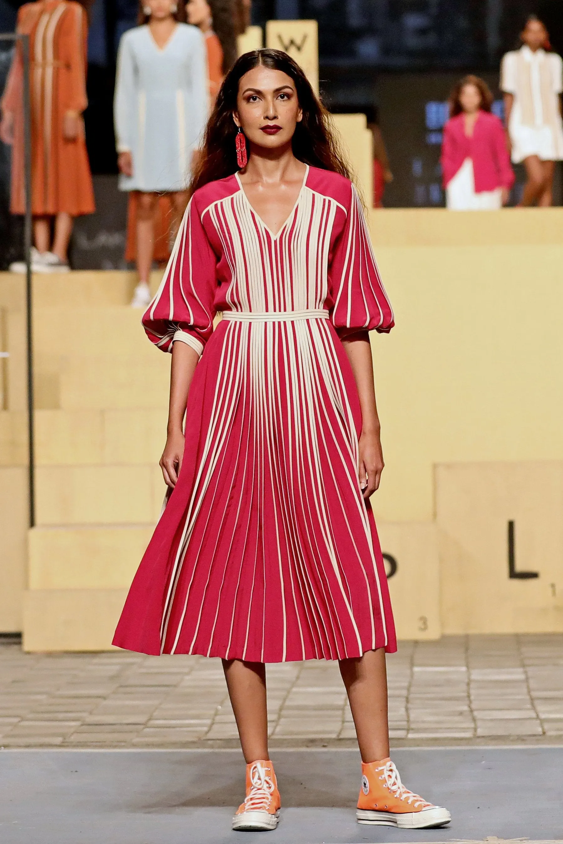 V Neck Multi Binding Dress