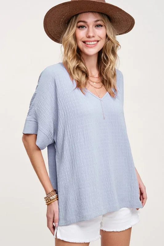 Vanessa V-Neck Short Sleeve Top