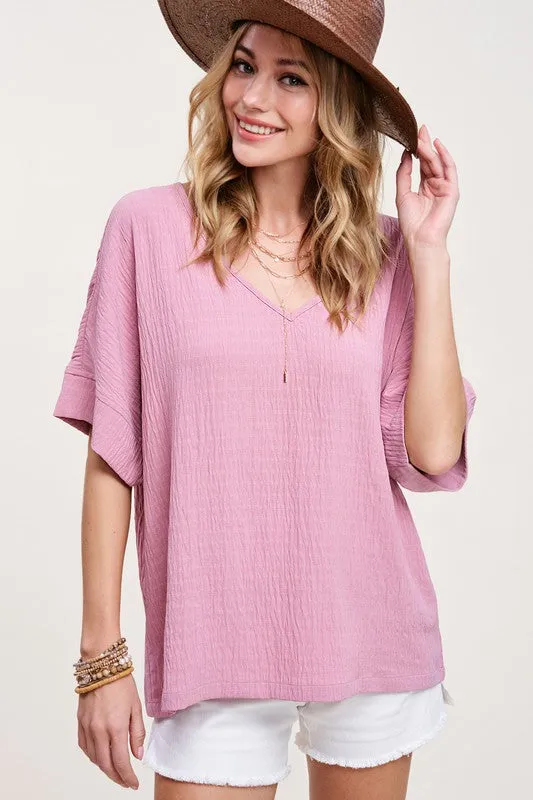 Vanessa V-Neck Short Sleeve Top