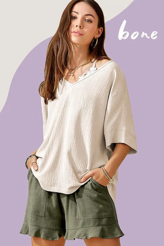Vanessa V-Neck Short Sleeve Top