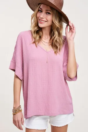 Vanessa V-Neck Short Sleeve Top