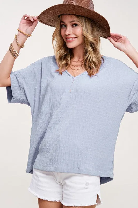 Vanessa V-Neck Short Sleeve Top