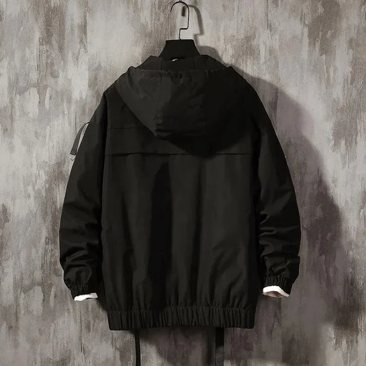 WLS Function Ribbon Multi-pocket Hooded Jacket
